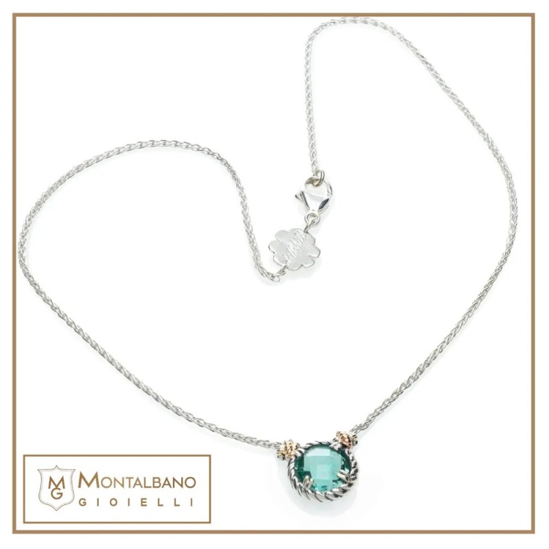 Collana Nodi intreccio 1 pietra